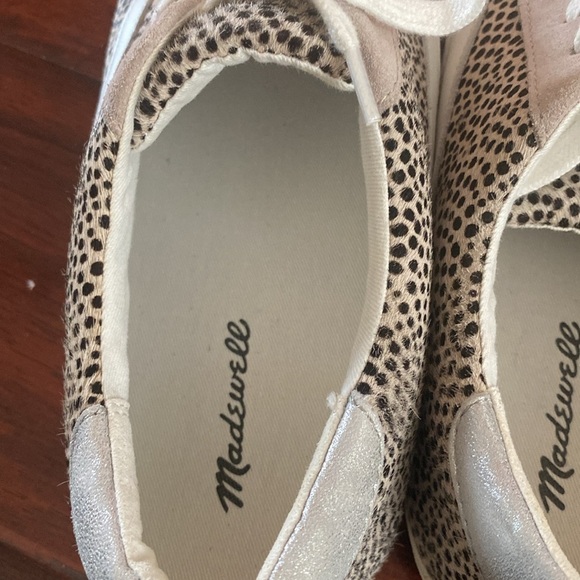 Madewell Leopard Print Sneakers - White and Tan Size 10 - Picture 3 of 8
